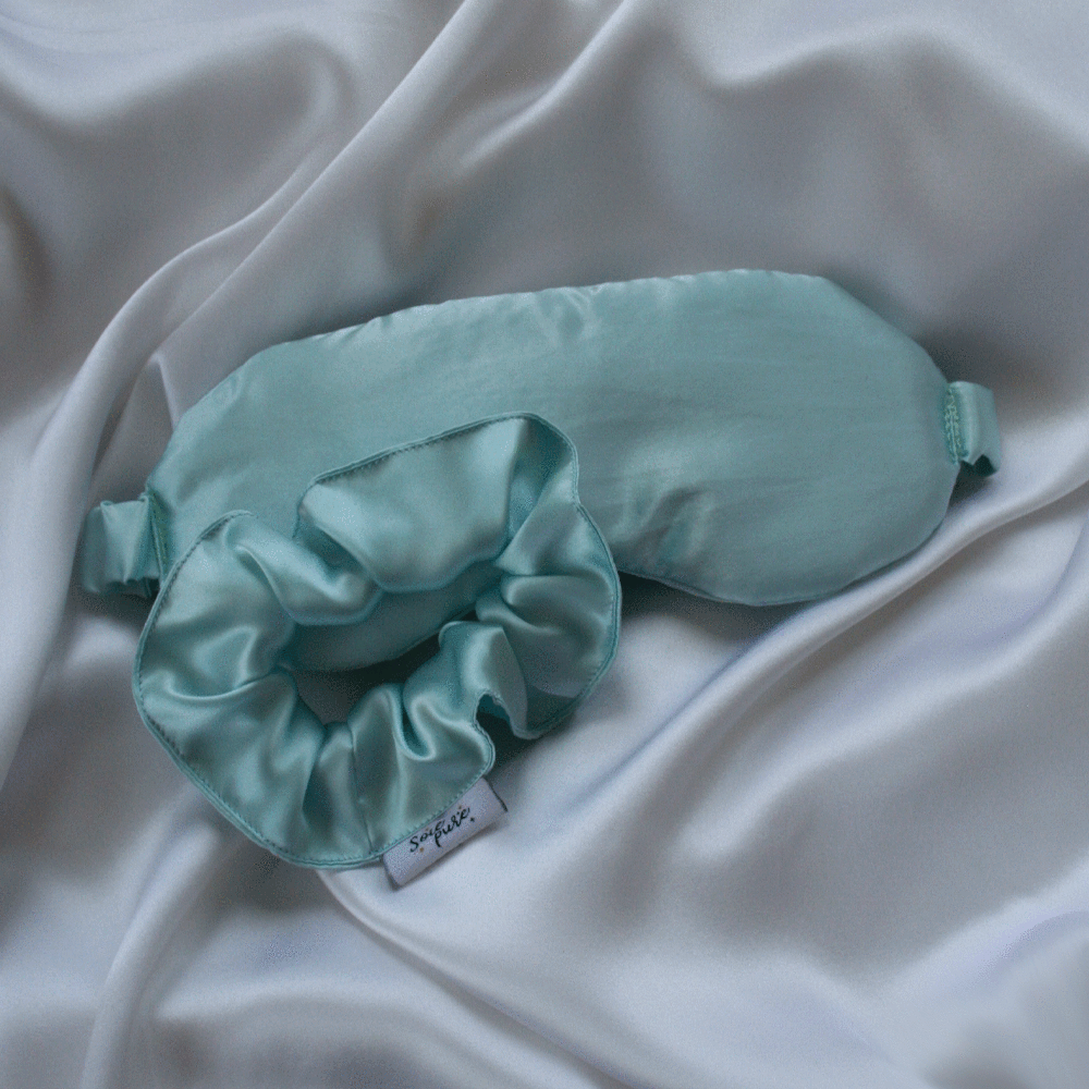 Baby Blue Eye Mask & Scrunchie Set