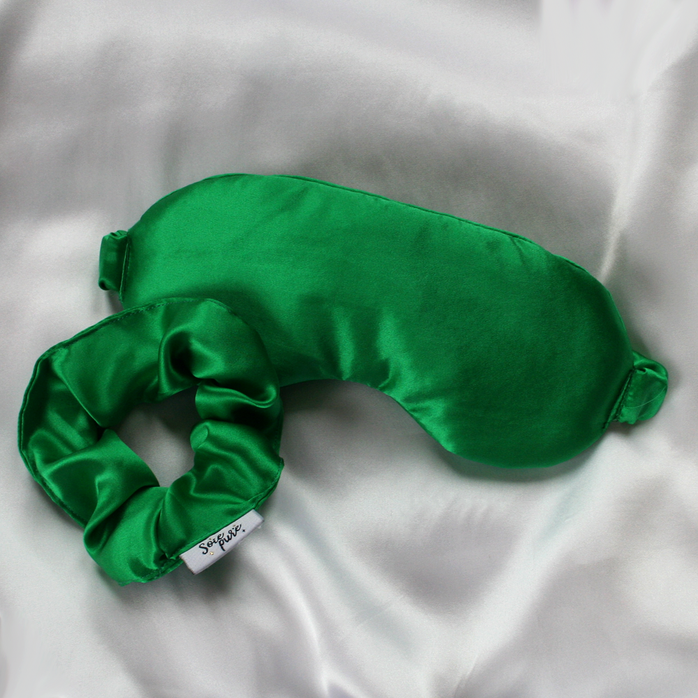 Emerald Eye Mask & Scrunchie Set